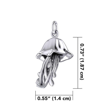 Jellyfish Silver Charm TCM661 - Jewelry